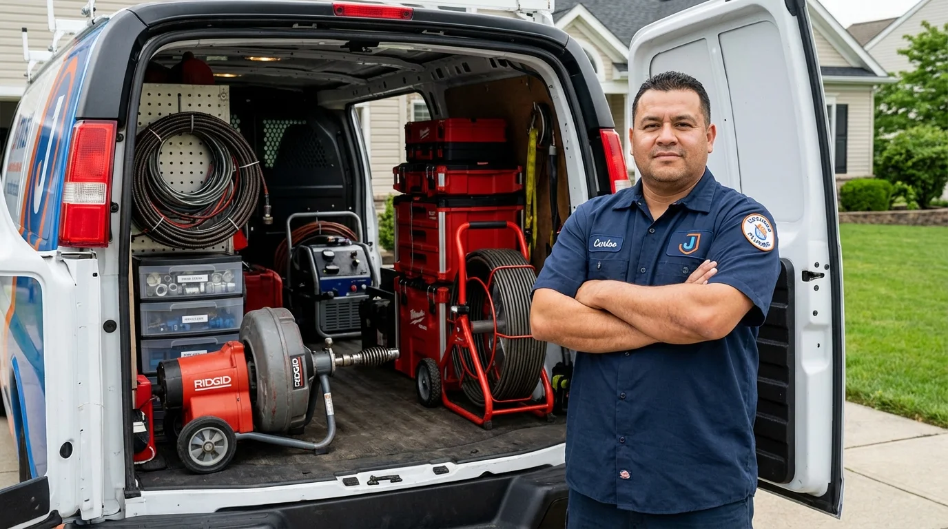 Professional drain cleaning equipment and Johns Plumbing LLC plumber in Kemmerer