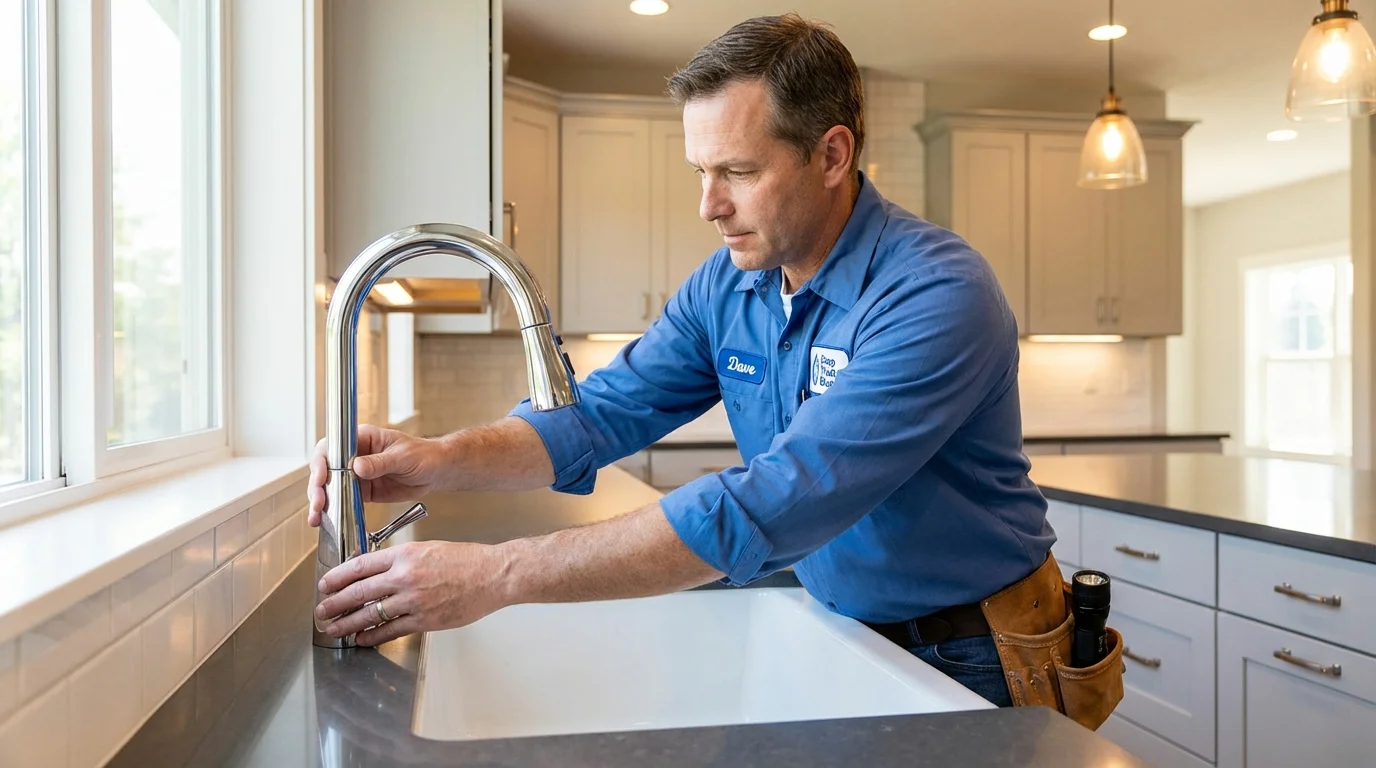 Kitchen faucet installation by Johns Plumbing LLC in Kemmerer